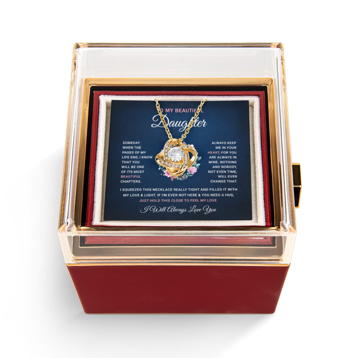 Daughter Graduation Gift Necklace | Birthday Gift for Daughter | Card