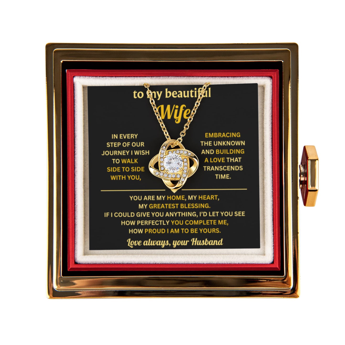 Jewelry for My Beautiful Wife With Heartfelt Message Card