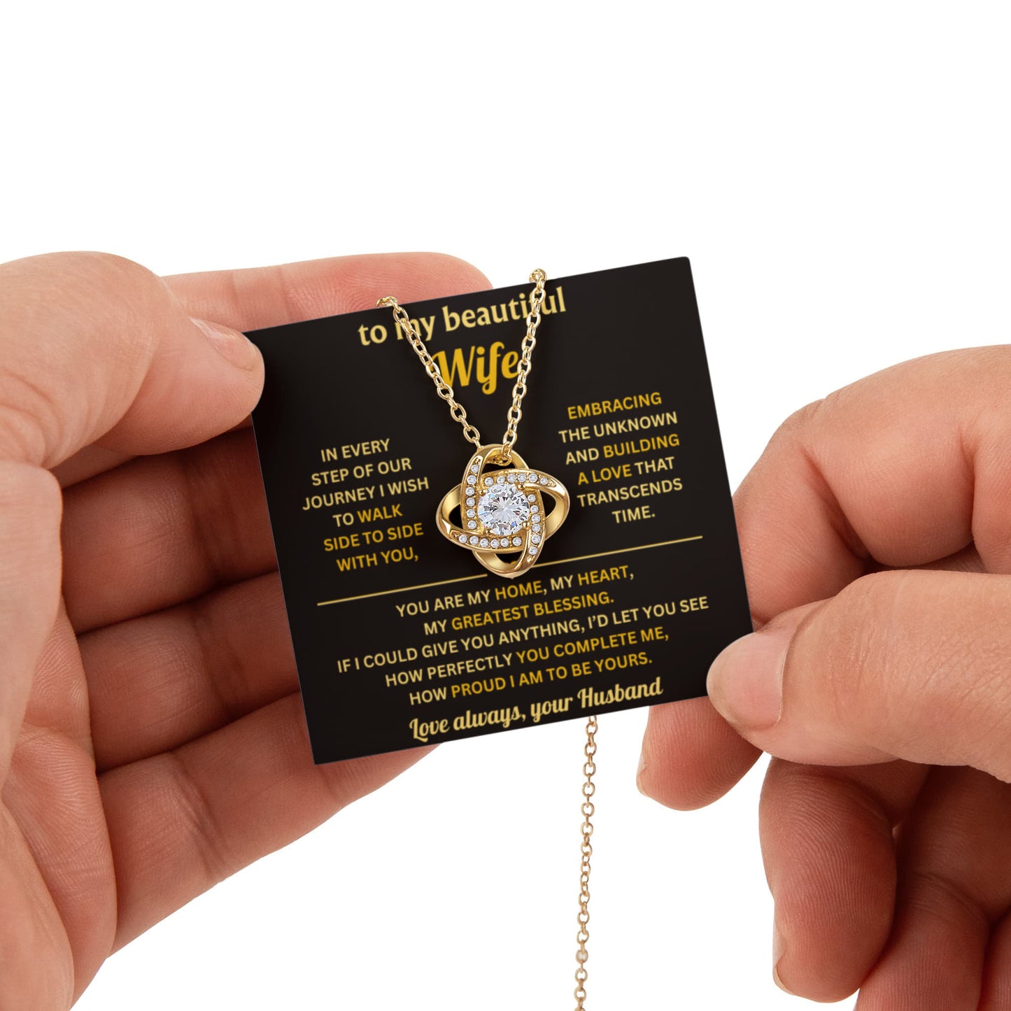 Jewelry for My Beautiful Wife With Heartfelt Message Card