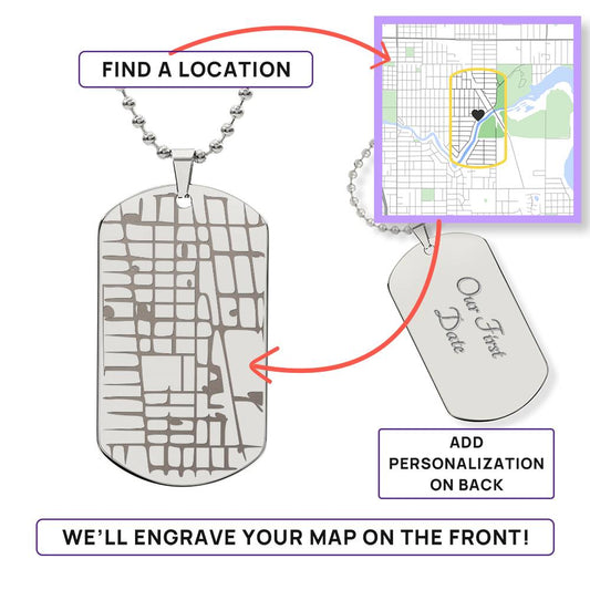 Where It Will Began Dog Tag Necklace For Soulmate, Husband, Boyfriend